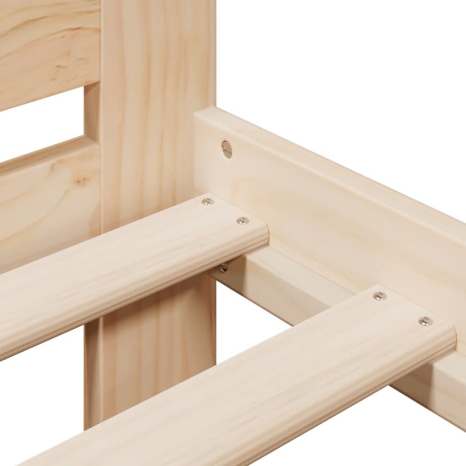 Estructura de cama sin colchón madera maciza de pino 160x200