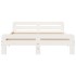 Estructura de cama sin colchón madera de pino blanca 140x190