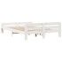 Estructura de cama sin colchón madera de pino blanca 140x190