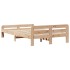 Estructura de cama sin colchón madera maciza de pino 135x190