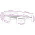 Estructura de cama sin colchón madera maciza de pino 135x190