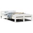 Estructura de cama sin colchón madera maciza blanca 120x190