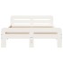 Estructura de cama sin colchón madera maciza blanca 120x190