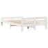 Estructura de cama sin colchón madera maciza blanca 120x190