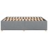 Cama sin colchón tela gris claro 140x190