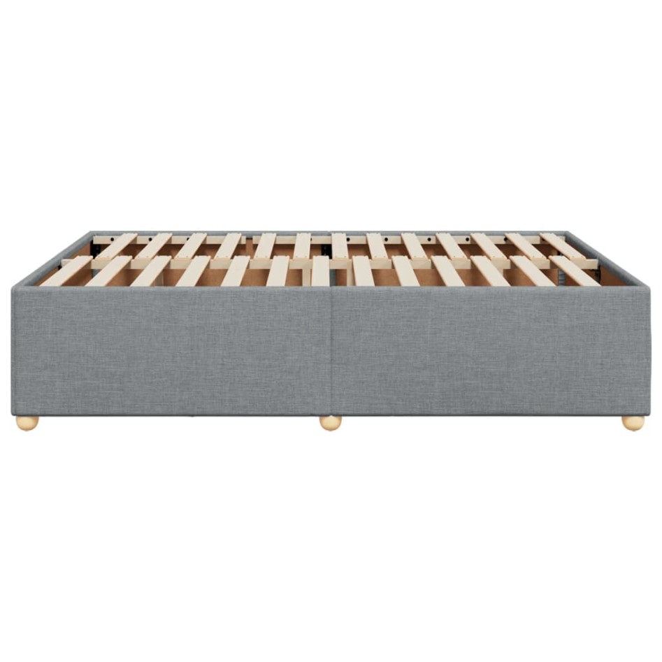 Cama sin colchón tela gris claro 140x190