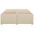 Cama sin colchón tela color crema 140x190