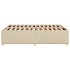 Cama sin colchón tela color crema 140x190
