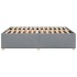 Cama sin colchón tela gris claro 140x200