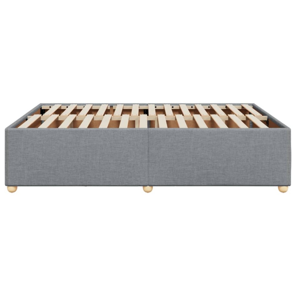 Cama sin colchón tela gris claro 140x200