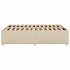 Cama sin colchón tela color crema 140x200
