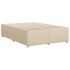 Cama sin colchón tela color crema 140x200