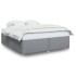 Cama sin colchón tela gris claro 200x200