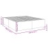 Cama sin colchón tela gris claro 200x200