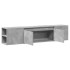 Mueble de TV de pared con luz LED gris hormigón 180x31x39,5