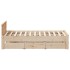 Cama con cabecero sin colchón madera maciza de pino 150x200