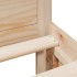 Cama con cabecero sin colchón madera maciza de pino 150x200