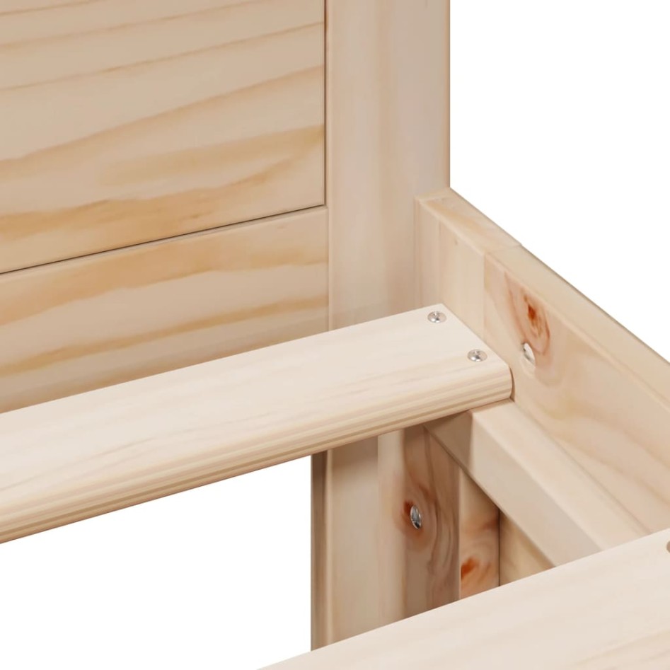 Cama con cabecero sin colchón madera maciza de pino 150x200