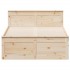 Cama con cabecero sin colchón madera maciza de pino 120x190