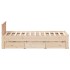 Cama con cabecero sin colchón madera maciza de pino 120x190
