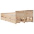 Cama con cabecero sin colchón madera maciza de pino 120x190