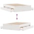 Estructura de cama sin colchón madera de pino blanca 140x200