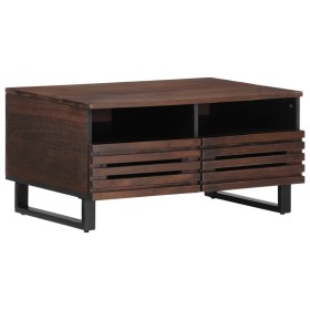 Mesa de centro madera maciza mango marrón 80x55x40