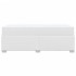 Cama box spring con colchón cuero sintético blanco 90x190