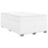 Cama box spring con colchón cuero sintético blanco 120x190