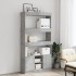 Aparador alto madera de ingeniería gris hormigón 92x33x180
