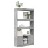Aparador alto madera de ingeniería gris hormigón 92x33x180
