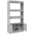 Aparador alto madera de ingeniería gris hormigón 92x33x180