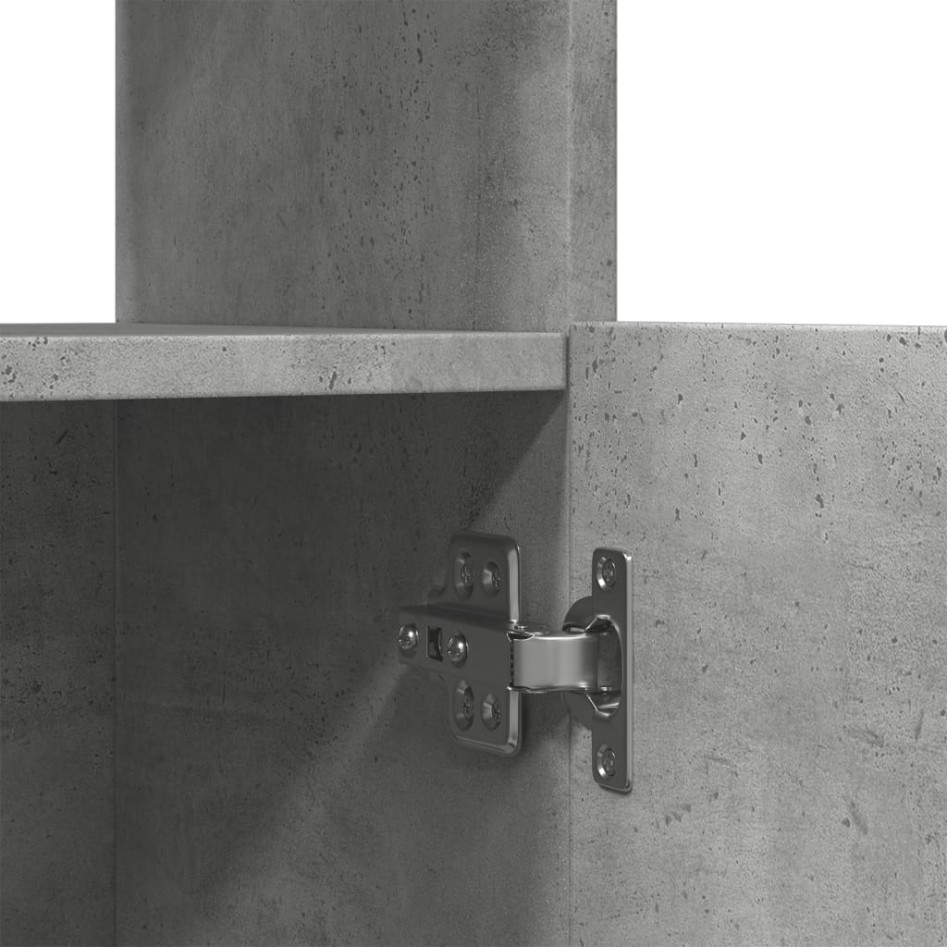 Aparador alto madera de ingeniería gris hormigón 92x33x180