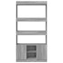 Aparador alto madera de ingeniería gris Sonoma 92x33x180