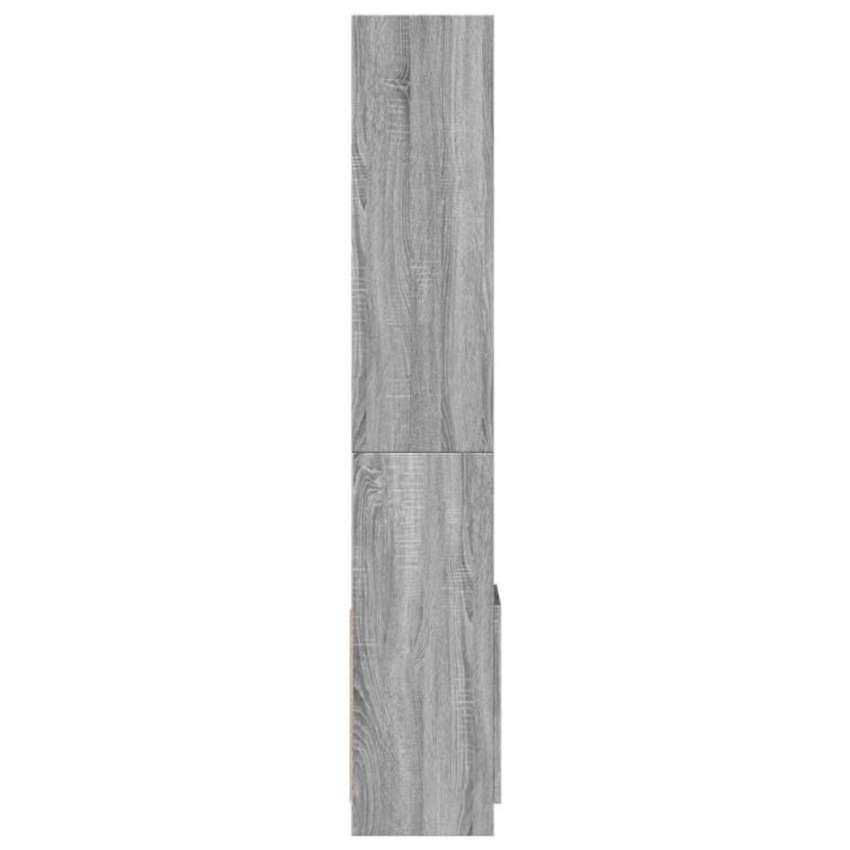 Aparador alto madera de ingeniería gris Sonoma 92x33x180