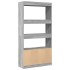 Aparador alto madera de ingeniería gris Sonoma 92x33x180