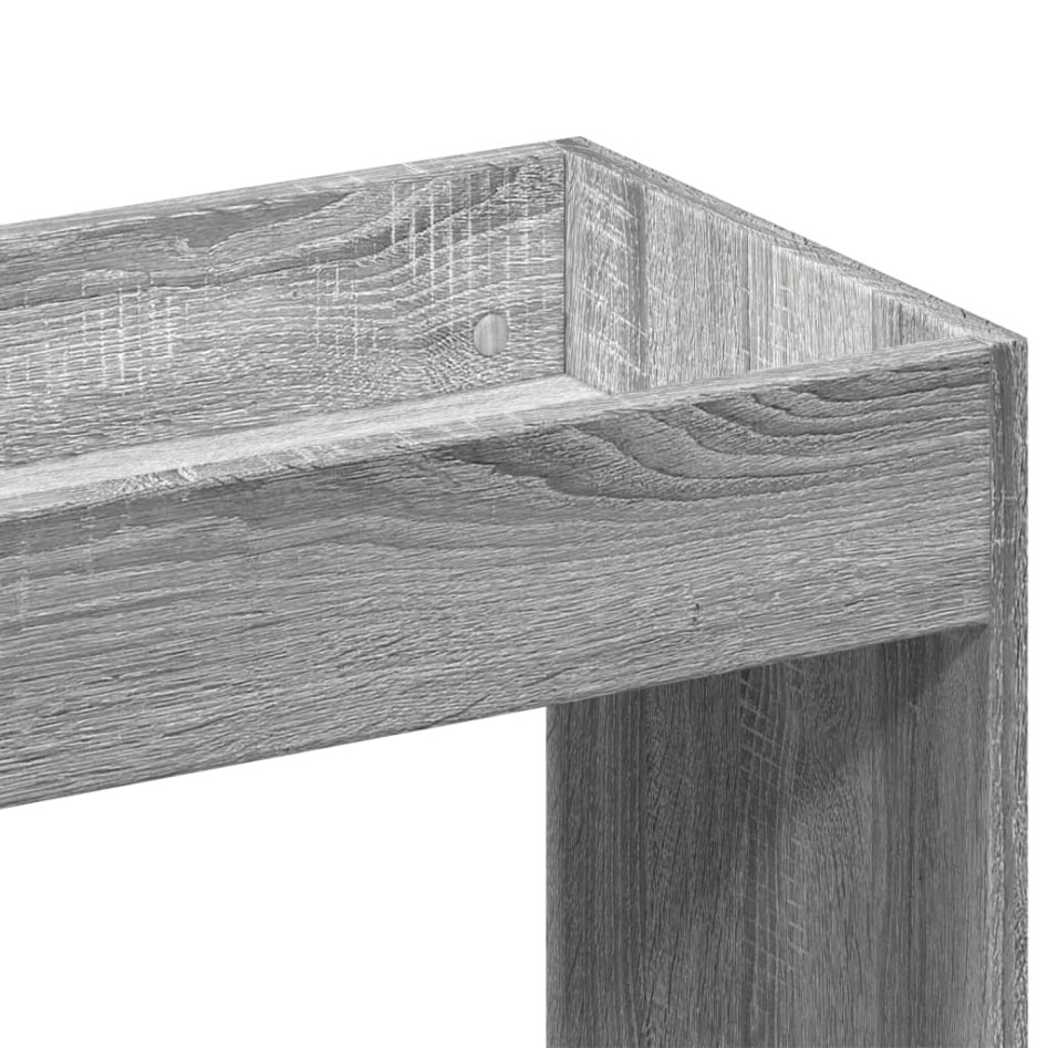 Aparador alto madera de ingeniería gris Sonoma 92x33x180