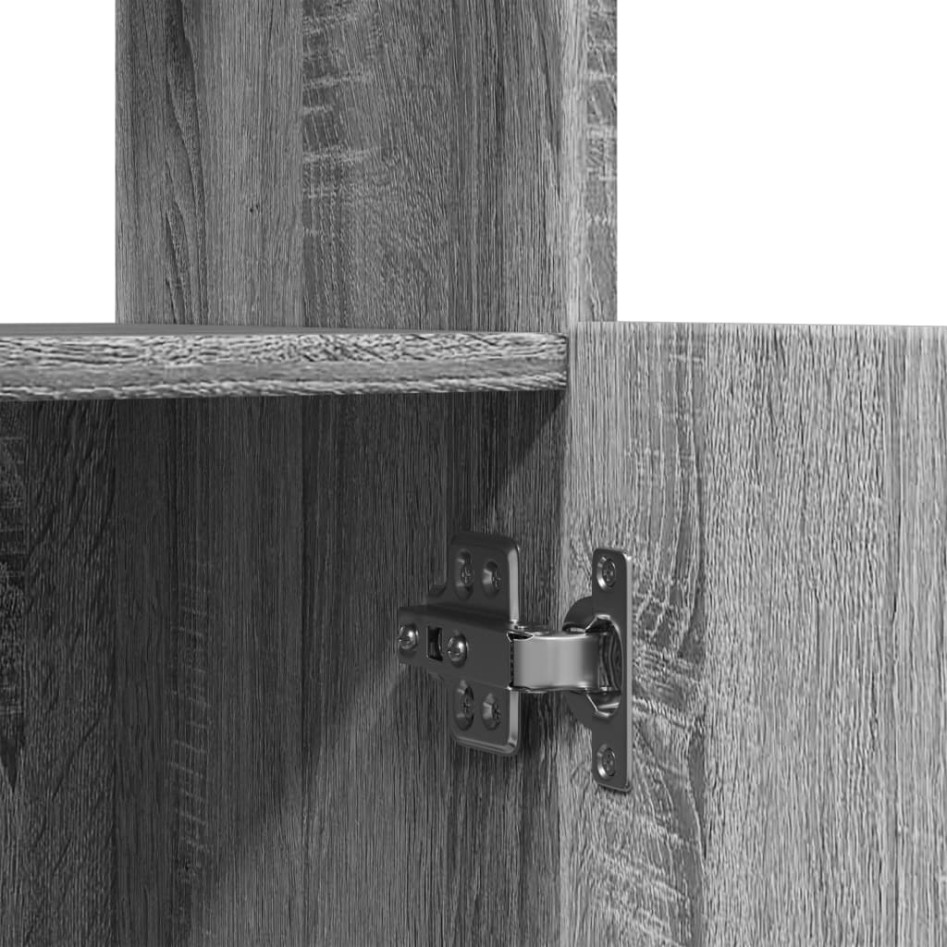 Aparador alto madera de ingeniería gris Sonoma 92x33x180