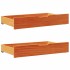 Cama sin colchón madera maciza de pino marrón cera 120x200