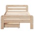 Estructura de cama sin colchón madera maciza pino 75x190