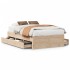 Cama sin colchón con cajones madera maciza de pino 120x200