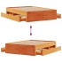 Cama sin colchón con cajones madera de pino marrón 140x190