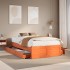 Cama sin colchón con cajones madera de pino marrón 120x190