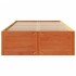 Cama sin colchón con cajones madera de pino marrón 120x190