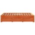 Cama sin colchón con cajones madera de pino marrón 120x190
