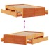 Cama sin colchón con cajones madera de pino marrón 120x190