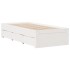 Cama sin colchón con cajones madera de pino blanco 90x190