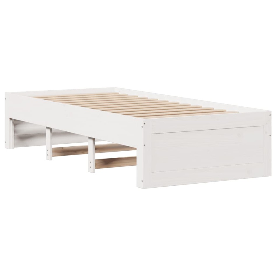 Cama sin colchón con cajones madera de pino blanco 90x190