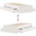 Cama sin colchón con cajones madera de pino blanco 90x190