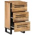 Aparador de madera maciza de mango rugosa 40x34x75